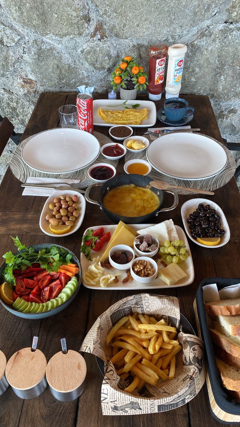 Traditional Breakfast - Olives and Greens